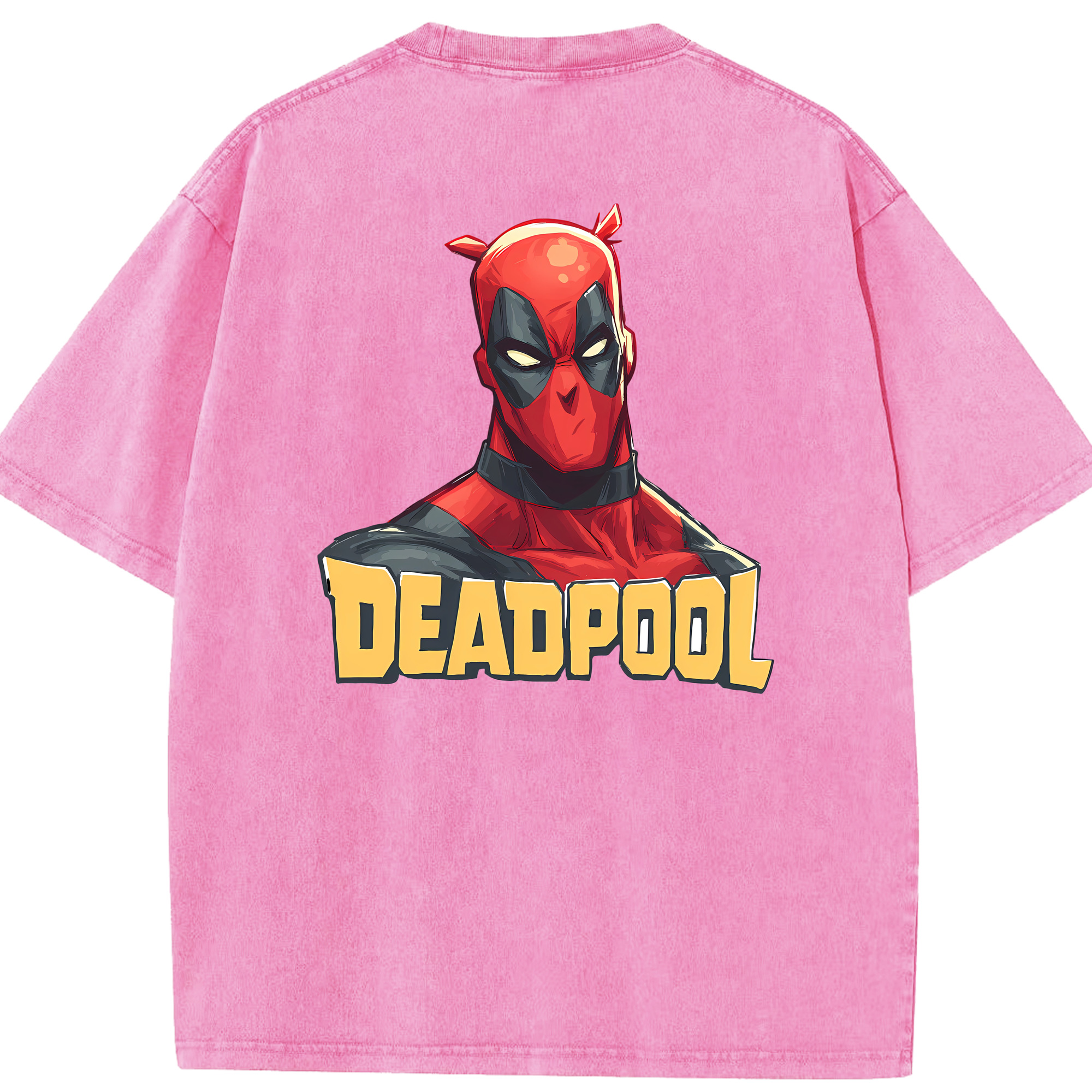 （画像用） Deadpool デッドプール 綿100% ヴィンテージ風 半袖Tシャツ（背面プリント）